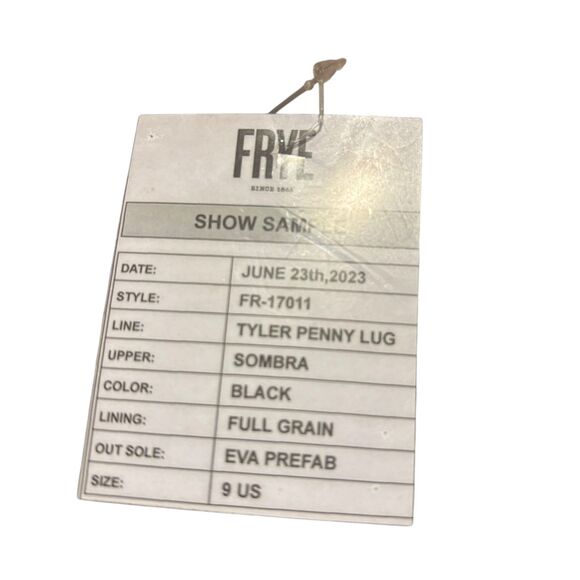 Men's Frye Tyler Penny Lug Loafer Black- Size 9 - Picture 7 of 7